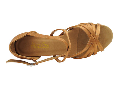 1670CG Brown Satin with 1.5" heel in the photo