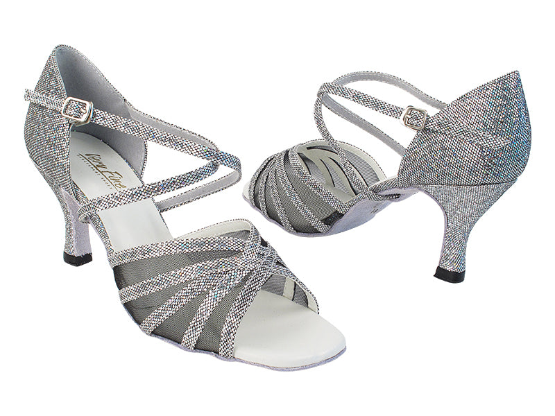 1680 259 Silver Satin with 2.5&quot; Low Heel in the photo