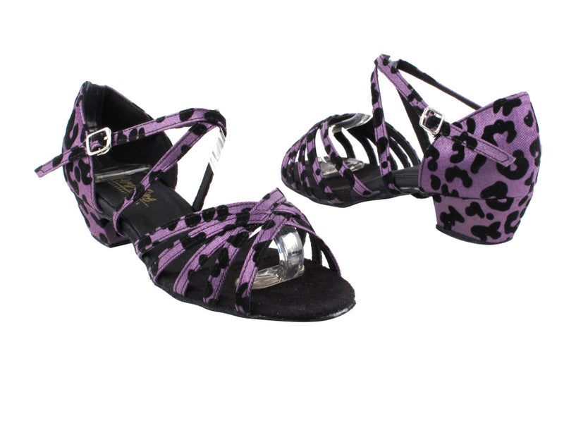 1670C 249 Purple Leopard with 1.5&quot; Medium Heel in the photo