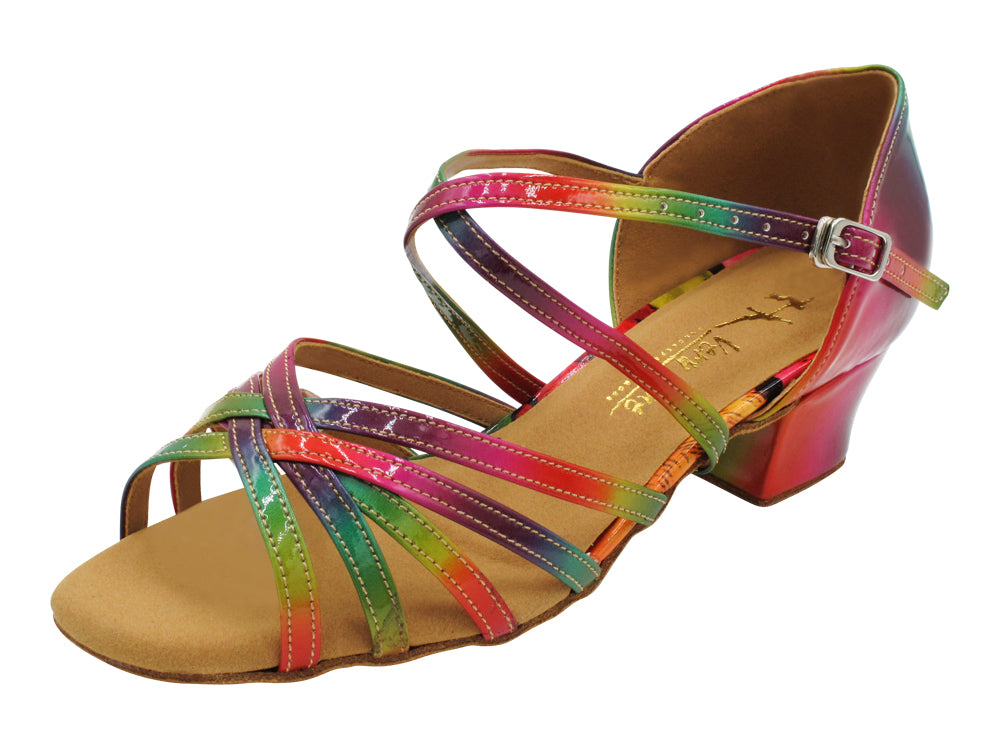 1670C Rainbow Leather with 1.5" Medium Heel in the photo