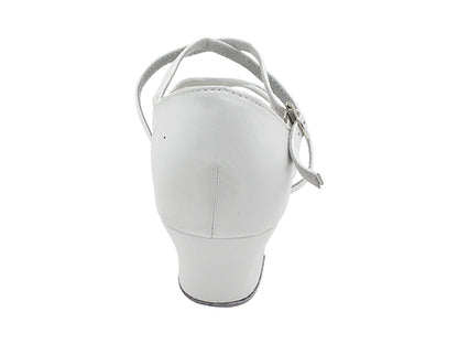 1670C White Leather with 1.5" medium heel in the photo