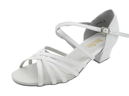 1670C White Leather with 1.5" medium heel in the photo