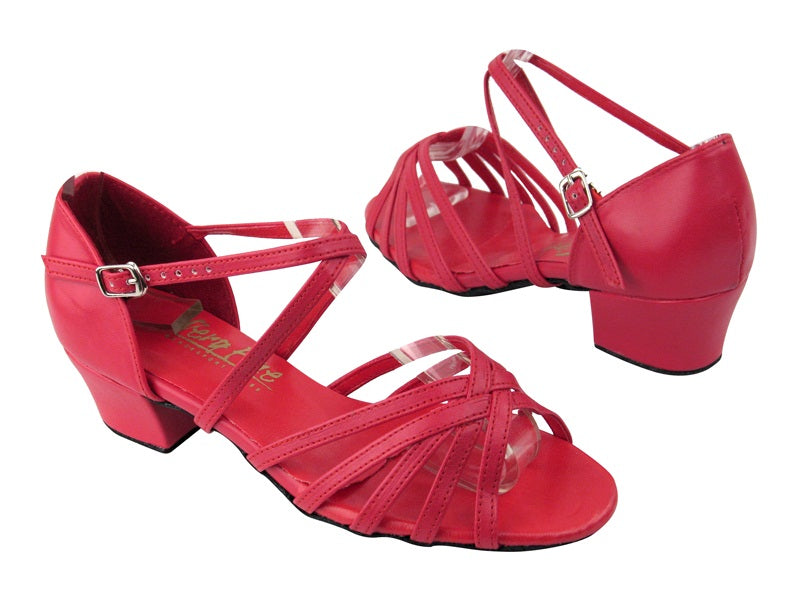 1670C 211 Red Leather with 1.5&quot; Medium heel in the photo