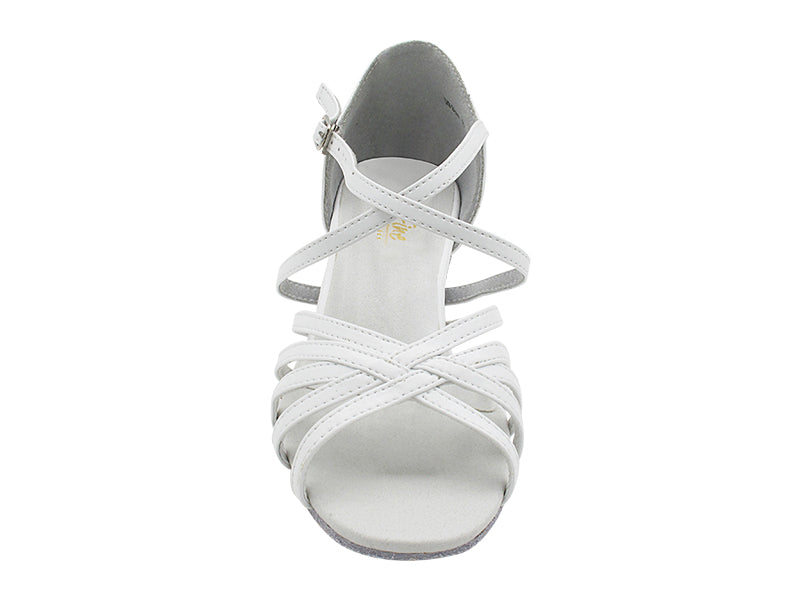 1670C White Leather with 1.5&quot; medium heel in the photo