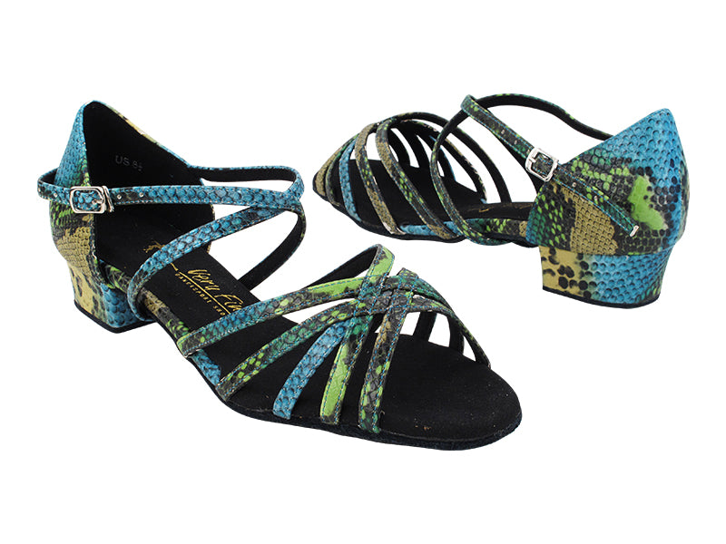 1670FT 245 Blue Green Snake with 1&quot; Heel (8881) in the photo