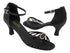 1671B Black Satin & Stone with 2.5" Low Heel in the photo