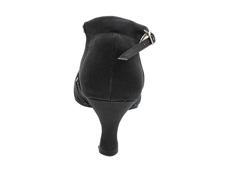 1671B Black Satin &amp; Stone with 2.5" Low Heel in the photo