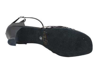1671B Black Satin &amp; Stone with 2.5" Low Heel in the photo