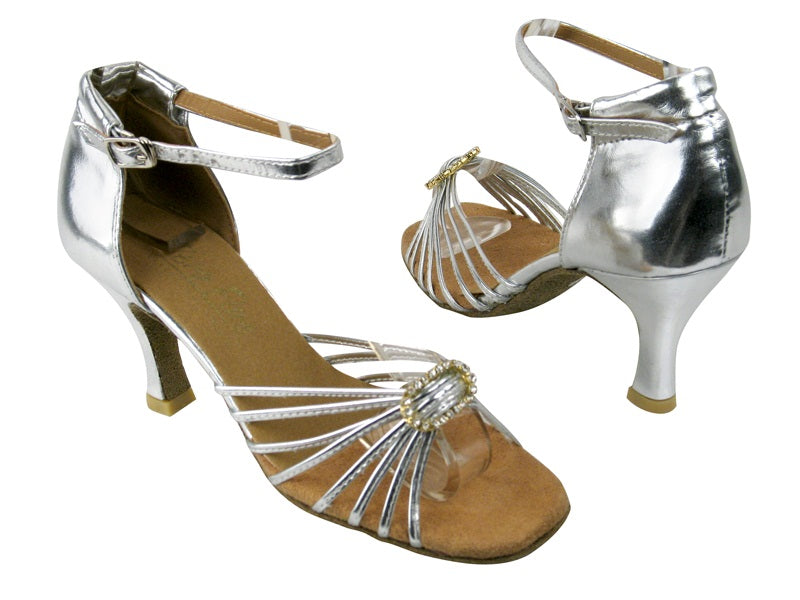 1671B Silver leather_Stone with 2.75&quot; heel in the photo