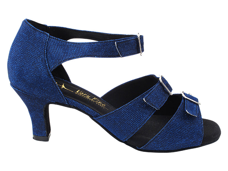 1679LEDSS 190 Glitter Dark Blue Satin with 2.5&quot; Heel (2899) in the photo