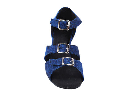 1679LEDSS 190 Glitter Dark Blue Satin with 2.5&quot; Heel (2899) in the photo