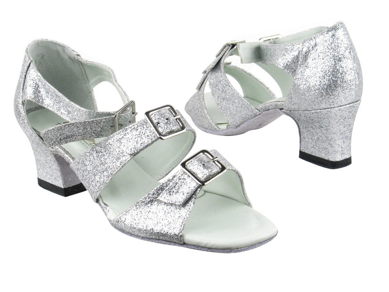 1679 126 Silver Stardust with 2&quot; Thick Cuban Heel in the photo