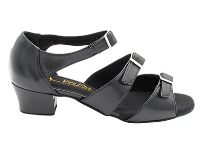 1679 Black Leather with 1.5" Medium Heel in the photo