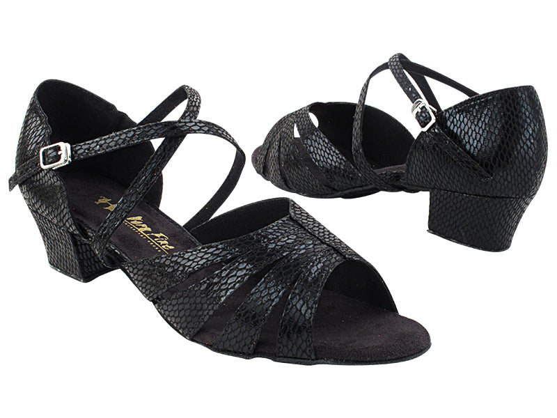 1680 Snake Black_X-Strap Arch with 1.5&quot; Heel (2001) in the photo