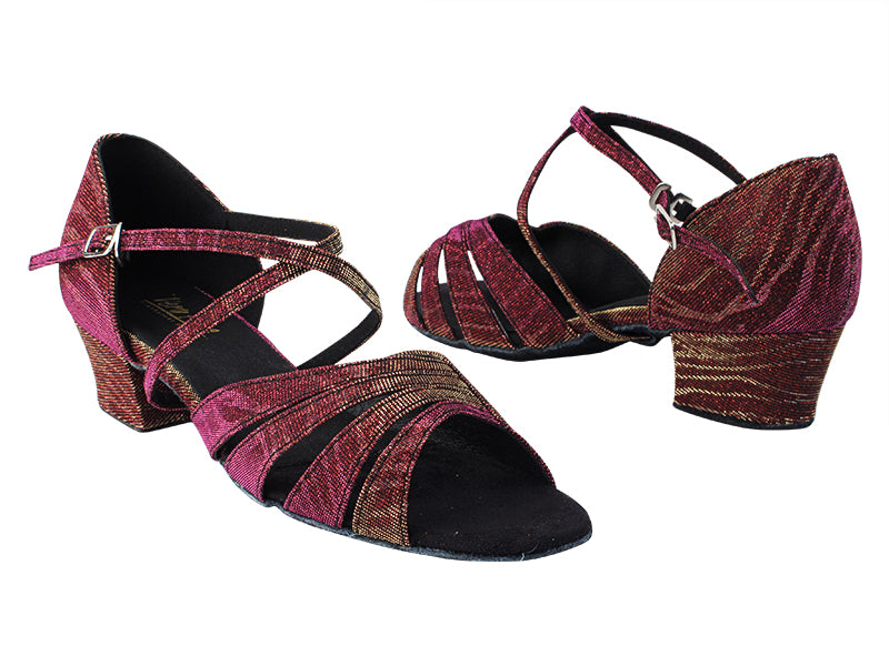 1680 96 Red Illusion_X-Strap Arch with 1.5&quot; Medium Heel in the photo