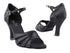 1680 Black Satin with 3" Heel in the photo