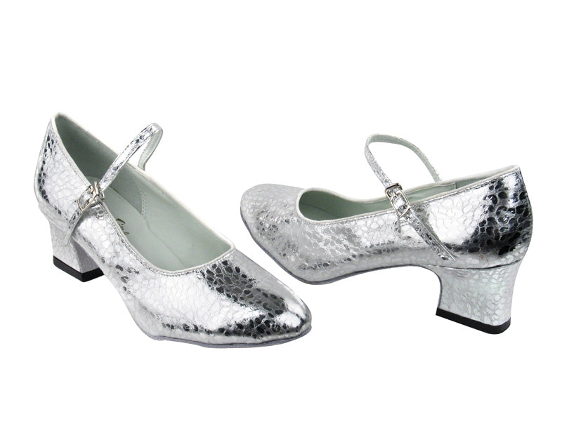 1682 205 Ultra Silver with 2&quot; Thick Cuban Heel in the photo