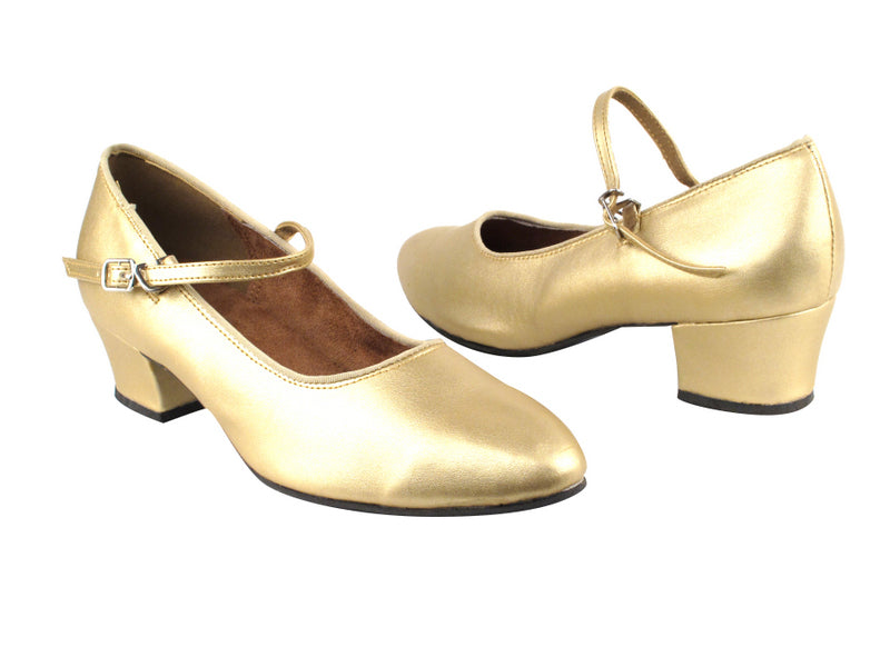 1682 57 Light Gold Leather with 1.5&quot; Heel in the photo