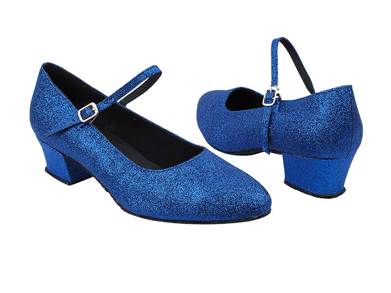 1682 234 Blue Stardust with 1.5&quot; Medium Heel in the photo