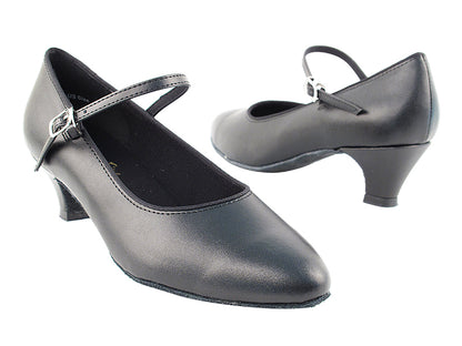 1682 Black Leather with 1.3&quot; heel in the photo