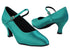 1682_3008 302 Green Satin with 2899_2.5" Low Heel in the photo