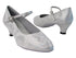 1682_3008 86 Silver Laser Satin with 387_1.3" Cuban Heel in the photo