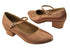 1682 81 Brown Satin with 1_5 Medium Heel with 1.5" Medium heel in the photo