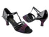 1683 Purple Illusion & Black Patent with 2.5" Low Heel in the photo