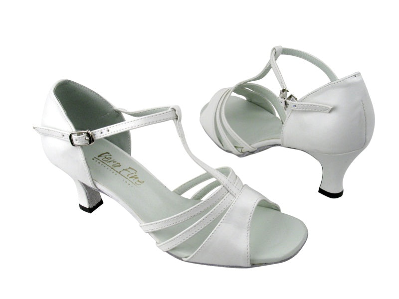 1683 White Leather with 2.5&quot; Low heel in the photo