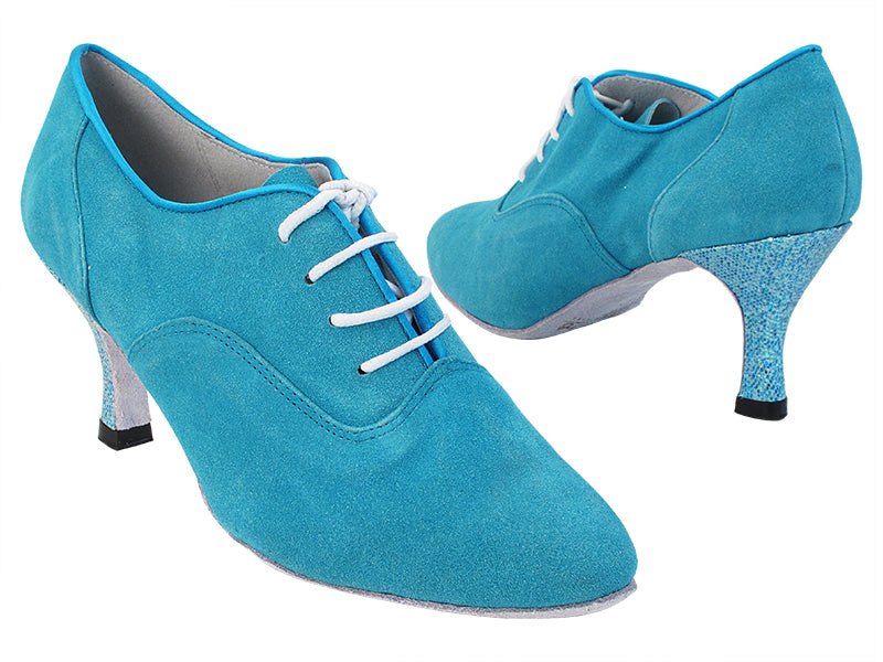 1688 282 Blue Suede_280 Blue Scale Heel with Women&