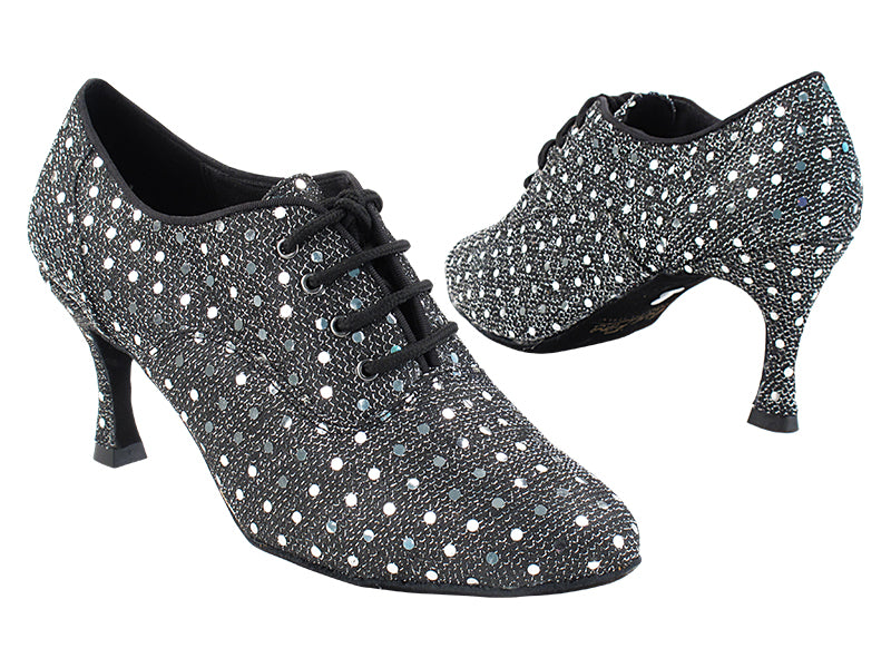 1688 66 Silver Dots with 2.75&quot; Slim Flare Heel (386) in the photo