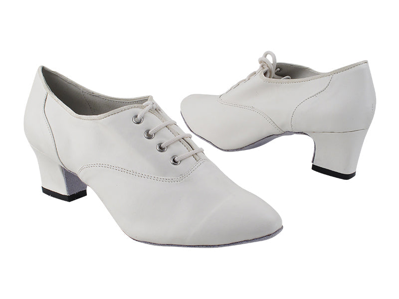 1688 15 Creamy White Leather with 2&quot; Thick Cuban Heel (3149) in the photo