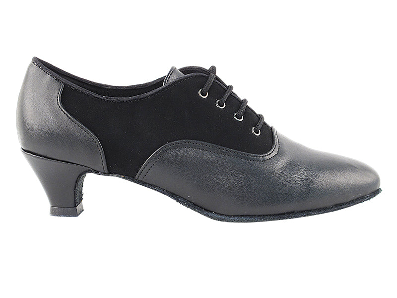 1688 Black Nubuck &amp; Black Leather &amp; Cuban Heel