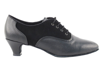 1688 Black Nubuck &amp; Black Leather &amp; Cuban Heel