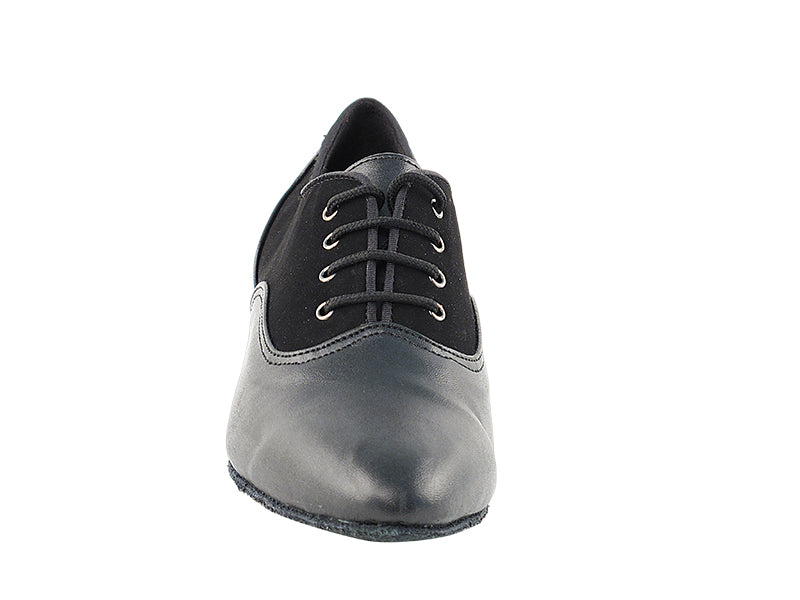 1688 Black Nubuck &amp; Black Leather &amp; Cuban Heel