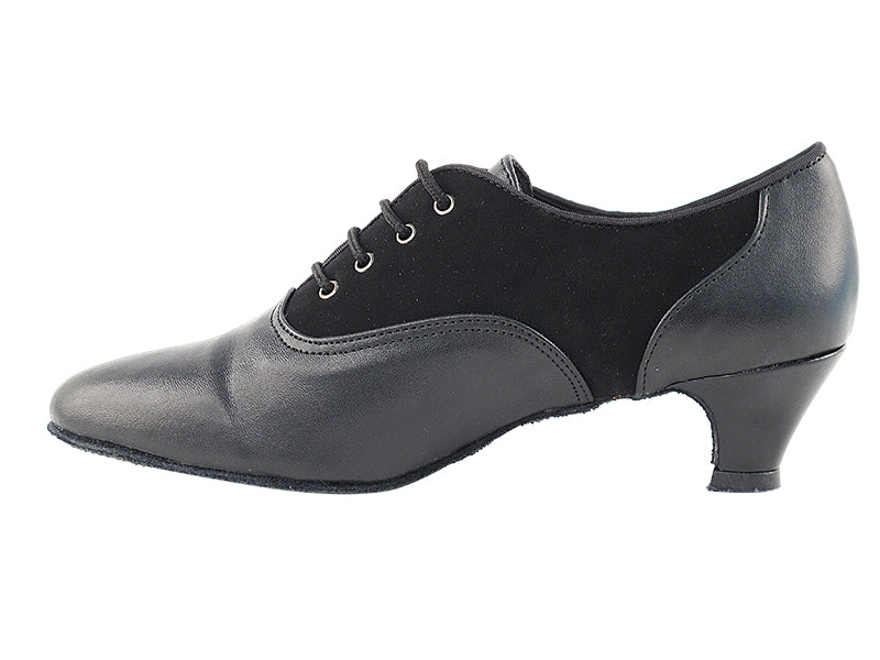 1688 Black Nubuck &amp; Black Leather &amp; Cuban Heel
