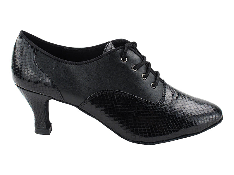 1688 222 Black Snake_F_B_16 Black Leather_M with 2.5&quot; Heel (2899) in the photo