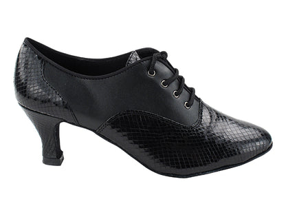 1688 222 Black Snake_F_B_16 Black Leather_M with 2.5&quot; Heel (2899) in the photo