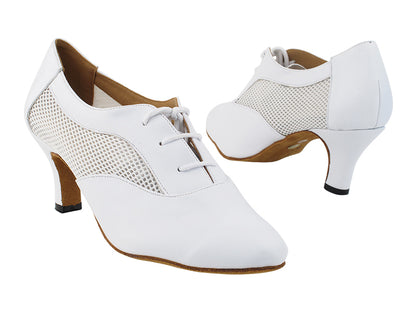 1690LEDSS White Leather &amp; White Knit Mesh with 2.5&quot; Heel (2899) in the photo