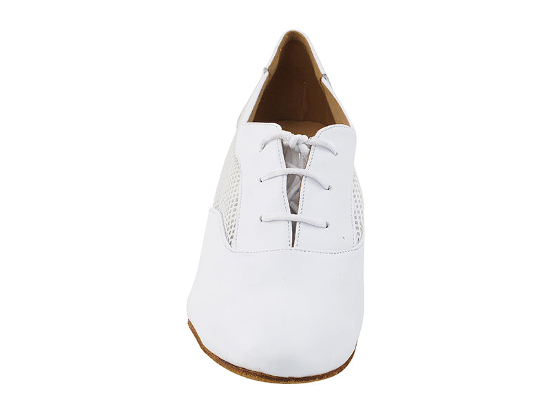 1690LEDSS White Leather &amp; White Knit Mesh with 2.5&quot; Heel (2899) in the photo