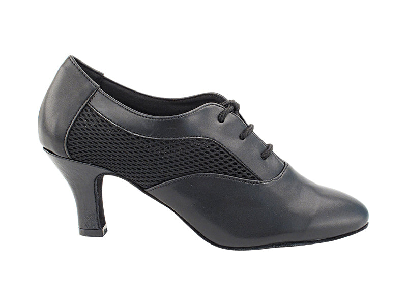 1690LEDSS Black Leather &amp; Black Knit Mesh with 2.5" Heel (2899) in the photo