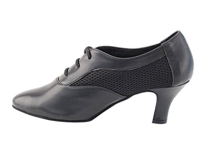 1690LEDSS Black Leather &amp; Black Knit Mesh with 2.5" Heel (2899) in the photo