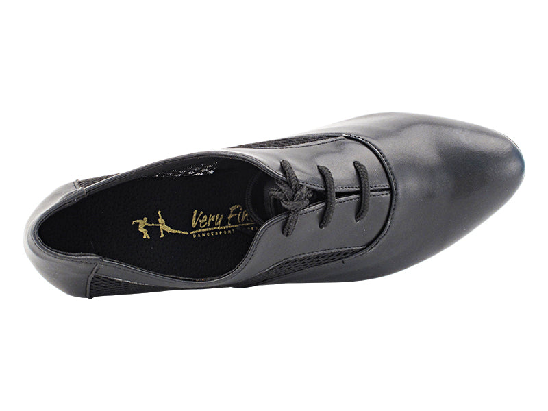 1690LEDSS Black Leather &amp; Black Knit Mesh with 2.5" Heel (2899) in the photo