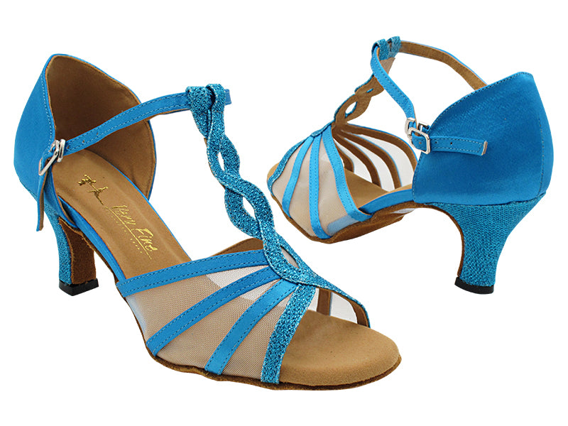 1692 095 Light Blue Satin_Light Blue Glitter Satin with 2.5&quot; Heel (2899) in the photo