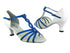 1692 234 Blue Stardust_White Leather_B_Flesh Mesh with 2.5" Heel in the photo