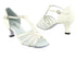 1692 Creamy White Leather_Flesh Mesh with 2.5" Heel in the photo