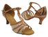 1692 Dark Tan Copper Leather_Flesh Mesh with 2.5" Heel (2899) in the photo