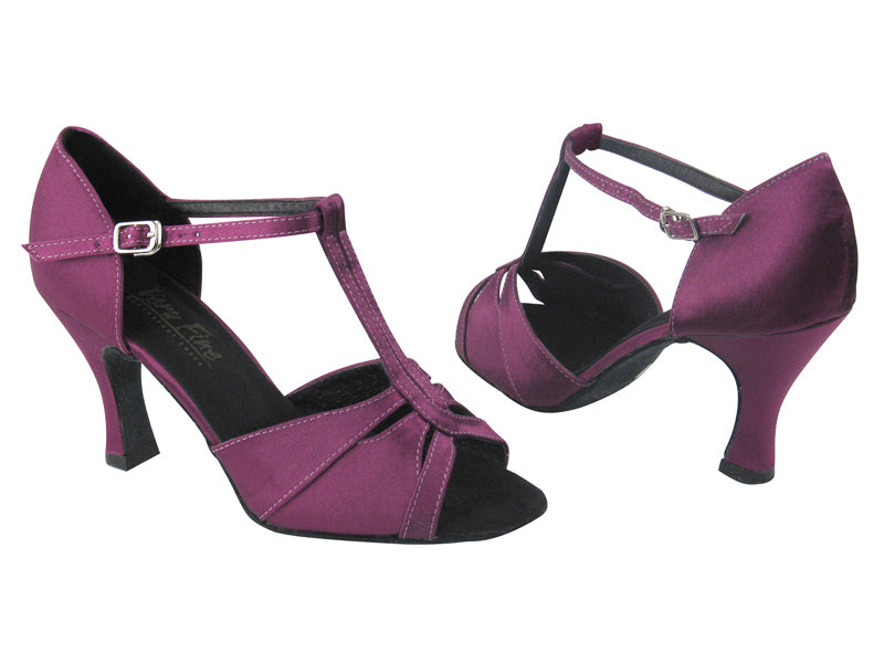 1703 111 Purple Satin with 3&quot; Heel in the photo