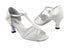 1703 191 White Flower Satin with 2.5" Heel in the photo