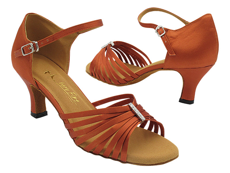 1712 Dark Tan Satin with 2.5&quot; Heel (2899) in the photo